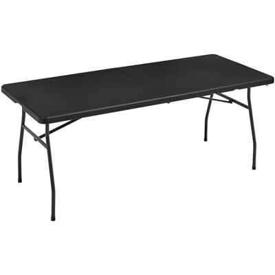 Amazon Klapptisch, rechteckig, mit Tragegriff, für drinnen und draußen, tragbar, leicht, Reisetisch, Picknick, Camping, Schwarz, 182 x 75 x 73 cm Amazon Klapptisch, rechteckig, mit Tragegriff, für drinnen und draußen, tragbar, leicht, Reisetisch, Picknick, Camping, Schwarz, 182 x 75 x 73 cm