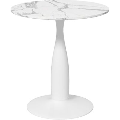 HOMCOM Esstisch 70 x 70 cm rund Küchentisch für 4 Personen Esszimmertisch mit Mamoroptik, Säule-Bein, Kaffeetisch moderner Tisch für Küche, Esszimmer und Wohnzimmer Weiß HOMCOM Esstisch 70 x 70 cm rund Küchentisch für 4 Personen Esszimmertisch mit Mamoroptik, Säule-Bein, Kaffeetisch moderner Tisch für Küche, Esszimmer und Wohnzimmer Weiß