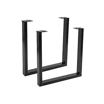 SAM Tischgestell U-Form 2er Set Eisen schwarz lackiert Kufengestell für Esstische, Schreibtische & Arbeitstische, Tischkufen für DIY-Projekte, Verstellbarer Bodenschutz SAM Tischgestell U-Form 2er Set Eisen schwarz lackiert Kufengestell für Esstische, Schreibtische & Arbeitstische, Tischkufen für DIY-Projekte, Verstellbarer Bodenschutz