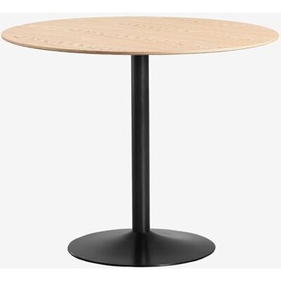 SKLUM Runder Esstisch aus MDF und Metall Yvetta Ø90 cm SKLUM Runder Esstisch aus MDF und Metall Yvetta Ø90 cm