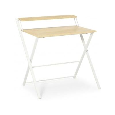 MyosHome Klappbarer Schreibtisch in Weiß und Sonoma-Eiche, Schreibtisch mit Monitorständer, zusammenklappbarer Computertisch für Studio, tragbarer Schreibtisch für Zuhause, 70 x 50 x 90 cm, Paris MyosHome Klappbarer Schreibtisch in Weiß und Sonoma-Eiche, Schreibtisch mit Monitorständer, zusammenklappbarer Computertisch für Studio, tragbarer Schreibtisch für Zuhause, 70 x 50 x 90 cm, Paris