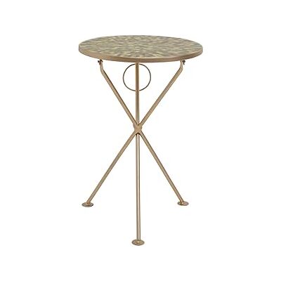 Kare Design Beistelltisch Clack Mosaic Oliv, olivgrün/Gold, rund, Durchmesser 35 cm, Couchtisch, Wohnzimmer, Nachttisch, Stahlgestell Kare Design Beistelltisch Clack Mosaic Oliv, olivgrün/Gold, rund, Durchmesser 35 cm, Couchtisch, Wohnzimmer, Nachttisch, Stahlgestell