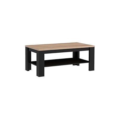 Forte Black Hill Couchtisch 110, Wohnzimmertisch, moderner Sofatisch, Beistelltisch, Holzwerkstoff, Comano Pflaume Holzdekor/Schwarz, 110,2 cm breit x 45,5 cm hoch x 60,2 cm tief Forte Black Hill Couchtisch 110, Wohnzimmertisch, moderner Sofatisch, Beistelltisch, Holzwerkstoff, Comano Pflaume Holzdekor/Schwarz, 110,2 cm breit x 45,5 cm hoch x 60,2 cm tief