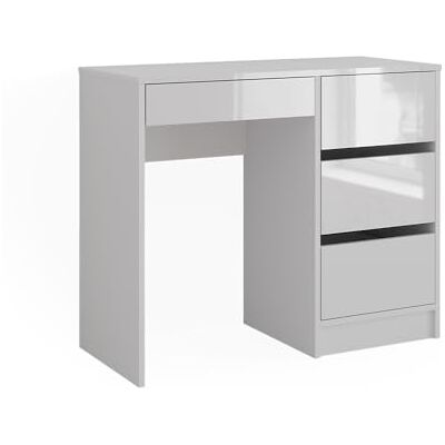 Vicco Schreibtisch Sherry - Hochglanz Weiß - 90x40cm mit Schubladen Vicco Schreibtisch Sherry - Hochglanz Weiß - 90x40cm mit Schubladen