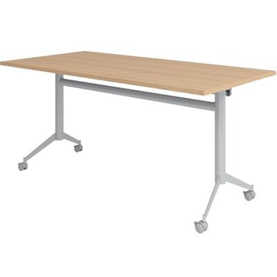 bümö Klapptisch Eiche 160 x 80 cm klappbar & fahrbar, klappbarer Schreibtisch auf Rollen, Klappschreibtisch, Tisch klappbar, Klappbarer Tisch, Klapptisch Holz-Platte, Gestell stabil aus Metall bümö Klapptisch Eiche 160 x 80 cm klappbar & fahrbar, klappbarer Schreibtisch auf Rollen, Klappschreibtisch, Tisch klappbar, Klappbarer Tisch, Klapptisch Holz-Platte, Gestell stabil aus Metall
