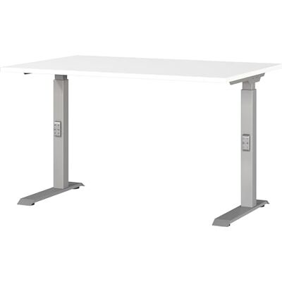 GERMANIA DIE MÖBELMACHER Germania Schreibtisch 7910-639, in Weiß/Silber, me. höheneinst., 120 x 91 x 80 cm (BxHxT) GERMANIA DIE MÖBELMACHER Germania Schreibtisch 7910-639, in Weiß/Silber, me. höheneinst., 120 x 91 x 80 cm (BxHxT)