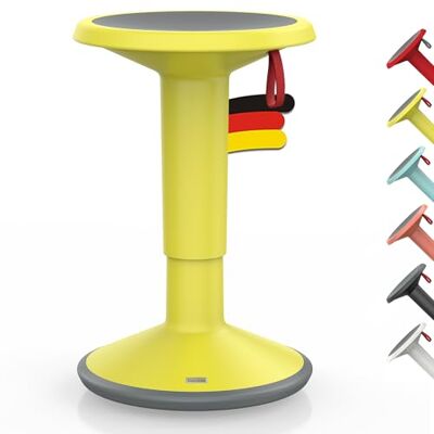 Interstuhl UPis1 ergonomischer Sitzhocker mit Schwingeffekt höhenverstellbar Hocker mit rutschhemmender Standfläche & Kippschutz Bürohocker (Zitronengelb, UP Designhocker) Interstuhl UPis1 ergonomischer Sitzhocker mit Schwingeffekt höhenverstellbar Hocker mit rutschhemmender Standfläche & Kippschutz Bürohocker (Zitronengelb, UP Designhocker)