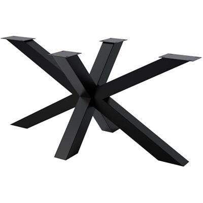 CLP Tischbeine Metall schwarz Esstisch Harlan, Tischgestell pulverbeschichtet, besonders stabil bis 300 kg belastbar, für DIY-Tische, Farbe:schwarz, Größe:150x78x71 cm CLP Tischbeine Metall schwarz Esstisch Harlan, Tischgestell pulverbeschichtet, besonders stabil bis 300 kg belastbar, für DIY-Tische, Farbe:schwarz, Größe:150x78x71 cm