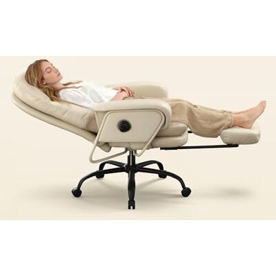 FlexiSpot LunoX 2-in-1 Chefsessel Bürostuhl mit Fußstütze Beige 90–165° verstellbar, zum Arbeiten und Entspannen, kratzfestes & wasserabweisendes Kunstleder plus Lendenstütze FlexiSpot LunoX 2-in-1 Chefsessel Bürostuhl mit Fußstütze Beige 90–165° verstellbar, zum Arbeiten und Entspannen, kratzfestes & wasserabweisendes Kunstleder plus Lendenstütze