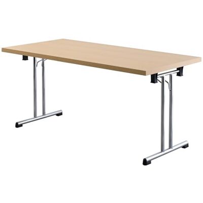 bümö Klapptisch Buche 160 x 80 cm klappbar & stapelbar, klappbarer Schreibtisch, Klappschreibtisch, Tisch klappbar, Klappbarer Tisch, Klapptisch Holz-Platte, Gestell stabil aus Metall verchromt bümö Klapptisch Buche 160 x 80 cm klappbar & stapelbar, klappbarer Schreibtisch, Klappschreibtisch, Tisch klappbar, Klappbarer Tisch, Klapptisch Holz-Platte, Gestell stabil aus Metall verchromt
