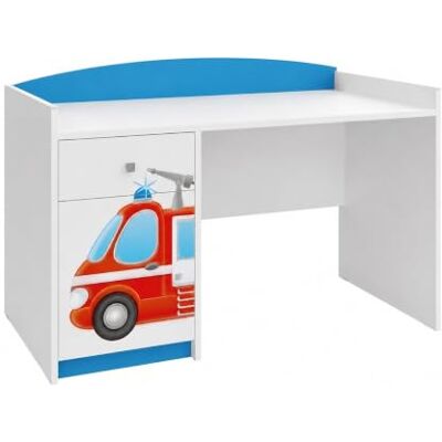 Happy Babies Großer Kinderschreibtisch Blau 125x60 cm mit Schubladen, Schülerschreibtisch Motiv, PC-Tisch Lerntisch Jungenzimmer Happy Babies Großer Kinderschreibtisch Blau 125x60 cm mit Schubladen, Schülerschreibtisch Motiv, PC-Tisch Lerntisch Jungenzimmer