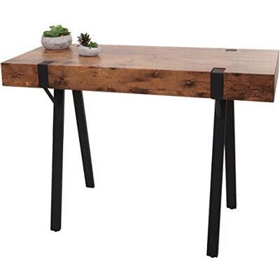 Mendler Konsolentisch HWC-L54 Metall 75x100x40cm dunkle Wildeiche Telefontisch, Arbeitstisch, Beistelltisch, Ablagetisch Mendler Konsolentisch HWC-L54 Metall 75x100x40cm dunkle Wildeiche Telefontisch, Arbeitstisch, Beistelltisch, Ablagetisch