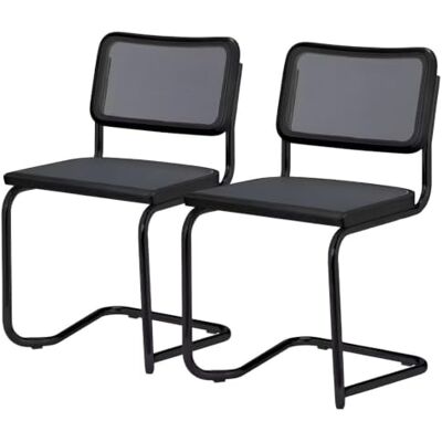 k hometrends OVARO Konferenzstuhl 2er Set, Freischwinger Mesh Schwarz Besucherstuhl und Bürostuhl ohne Rollen für Konferenzraum, Besprechung, Empfang und Homeoffice k hometrends OVARO Konferenzstuhl 2er Set, Freischwinger Mesh Schwarz Besucherstuhl und Bürostuhl ohne Rollen für Konferenzraum, Besprechung, Empfang und Homeoffice