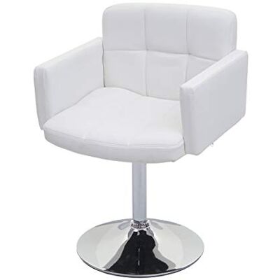 Mendler Esszimmerstuhl Orlando, Kunstleder Chrom weiß Küchenstuhl, Drehstuhl, Stuhl Mendler Esszimmerstuhl Orlando, Kunstleder Chrom weiß Küchenstuhl, Drehstuhl, Stuhl