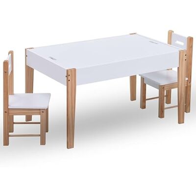 vidaXL Kindertisch Set 3-TLG. Kinderstuhl Kindermöbel Kindersitzgruppe Tischset Kinderzimmer 2 Stühle Kreidetafel-Tischplatte Schwarz Weiß vidaXL Kindertisch Set 3-TLG. Kinderstuhl Kindermöbel Kindersitzgruppe Tischset Kinderzimmer 2 Stühle Kreidetafel-Tischplatte Schwarz Weiß