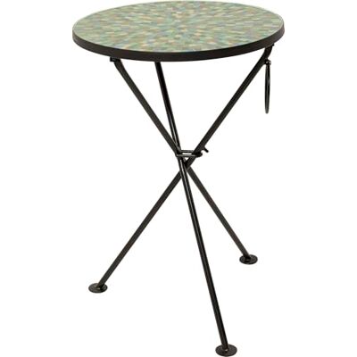 Kare Design Beistelltisch Clack Mosaic, Grün/Blau, 35cm Durchmesser, Couchtisch, Ablage, Glas Tischplatte, Stahlgestell, Rund Kare Design Beistelltisch Clack Mosaic, Grün/Blau, 35cm Durchmesser, Couchtisch, Ablage, Glas Tischplatte, Stahlgestell, Rund