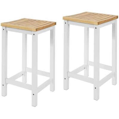 SoBuy 2er Set Stuhl mit ergonomischer Sitzfläche, 35x61x35cm Holzstuhl mit 4 stabilen Beinen, pflegeleicht, 100 kg Tragkraft, Kautschuk-/Kiefernholz, für Küche & Theke, FST29-WNx2 SoBuy 2er Set Stuhl mit ergonomischer Sitzfläche, 35x61x35cm Holzstuhl mit 4 stabilen Beinen, pflegeleicht, 100 kg Tragkraft, Kautschuk-/Kiefernholz, für Küche & Theke, FST29-WNx2