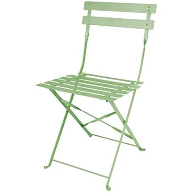 Bolero FT270 Perth Klappstühle aus Stahl, hellgrün, Bistro-Stil, für drinnen und draußen, Garten, Veranstaltungen, Hochzeiten, 2 Stück Bolero FT270 Perth Klappstühle aus Stahl, hellgrün, Bistro-Stil, für drinnen und draußen, Garten, Veranstaltungen, Hochzeiten, 2 Stück