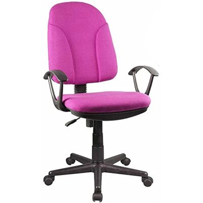 BAKAJI Stuhl, Schreibtisch, Präsidentschaftsbüro, aus atmungsaktivem Stoff und Struktur aus Polypropylen, 360 Grad, Richtung, verstellbare Höhe (Rosa) BAKAJI Stuhl, Schreibtisch, Präsidentschaftsbüro, aus atmungsaktivem Stoff und Struktur aus Polypropylen, 360 Grad, Richtung, verstellbare Höhe (Rosa)