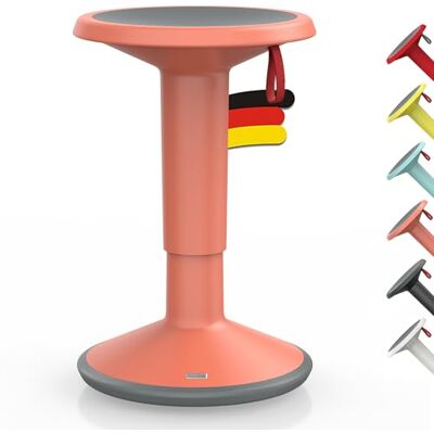 Interstuhl UPis1 ergonomischer Sitzhocker mit Schwingeffekt höhenverstellbar Hocker mit rutschhemmender Standfläche & Kippschutz Bürohocker (Lachsorange, UP Designhocker) Interstuhl UPis1 ergonomischer Sitzhocker mit Schwingeffekt höhenverstellbar Hocker mit rutschhemmender Standfläche & Kippschutz Bürohocker (Lachsorange, UP Designhocker)