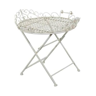 Biscottini Klapptisch für den Außenbereich, 76 x 66 x 73 cm, Gartentisch, hergestellt in Italien, klappbarer Tisch aus Eisen Biscottini Klapptisch für den Außenbereich, 76 x 66 x 73 cm, Gartentisch, hergestellt in Italien, klappbarer Tisch aus Eisen