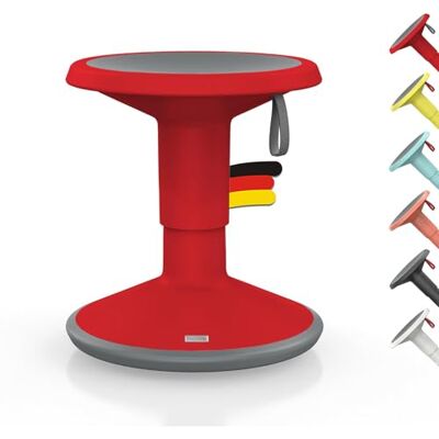 Interstuhl UPis1 ergonomischer Sitzhocker mit Schwingeffekt höhenverstellbar Hocker mit rutschhemmender Standfläche & Kippschutz Bürohocker (Rot, UP Junior) Interstuhl UPis1 ergonomischer Sitzhocker mit Schwingeffekt höhenverstellbar Hocker mit rutschhemmender Standfläche & Kippschutz Bürohocker (Rot, UP Junior)