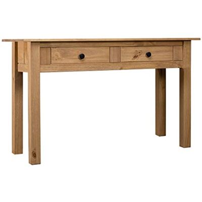 vidaXL Massivholz Panama-Kiefer Konsolentisch mit 2 Schubladen Konsole Beistelltisch Sideboard Flurtisch Schreibtisch Frisiertisch 110x40x72cm vidaXL Massivholz Panama-Kiefer Konsolentisch mit 2 Schubladen Konsole Beistelltisch Sideboard Flurtisch Schreibtisch Frisiertisch 110x40x72cm