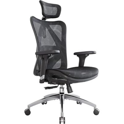 SIHOO M57 Ergonomischer Bürostuhl, Chefsessel mit 3D verstellbare Armlehne und Lendenwirbelstütze, Hautfreundliche Netz-Hochlehne, Schreibtischstuhl bis 150kg/330LB Belastbar(schwarz) SIHOO M57 Ergonomischer Bürostuhl, Chefsessel mit 3D verstellbare Armlehne und Lendenwirbelstütze, Hautfreundliche Netz-Hochlehne, Schreibtischstuhl bis 150kg/330LB Belastbar(schwarz)