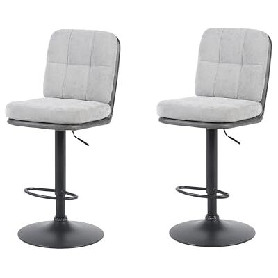 Hela Tische , 2er Set Barhocker Hochstuhl Vila, Materialmix Webstoff Grau/Microfaser Anthrazit, 360° drehbar, Höhenverstellung mit Lift,120kg belastbar Hela Tische , 2er Set Barhocker Hochstuhl Vila, Materialmix Webstoff Grau/Microfaser Anthrazit, 360° drehbar, Höhenverstellung mit Lift,120kg belastbar