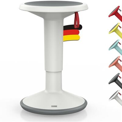 Interstuhl UPis1 ergonomischer Sitzhocker mit Schwingeffekt höhenverstellbar Hocker mit rutschhemmender Standfläche & Kippschutz Bürohocker (Grauweiß, UP Designhocker) Interstuhl UPis1 ergonomischer Sitzhocker mit Schwingeffekt höhenverstellbar Hocker mit rutschhemmender Standfläche & Kippschutz Bürohocker (Grauweiß, UP Designhocker)
