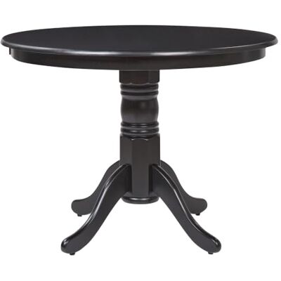 Beliani Esstisch für 4 Personen schwarz rund ø 100 cm Holzbeine Mittelfuß Skandi Akron Beliani Esstisch für 4 Personen schwarz rund ø 100 cm Holzbeine Mittelfuß Skandi Akron