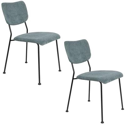 Zuiver Benson Esszimmerstuhl Grau/Blau 2 er Set Zuiver Benson Esszimmerstuhl Grau/Blau 2 er Set