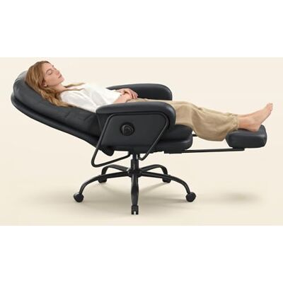 FlexiSpot LunoX 2-in-1 Chefsessel Bürostuhl mit Fußstütze Schwarz 90–165° verstellbar, zum Arbeiten und Entspannen, kratzfestes & wasserabweisendes Kunstleder plus Lendenstütze FlexiSpot LunoX 2-in-1 Chefsessel Bürostuhl mit Fußstütze Schwarz 90–165° verstellbar, zum Arbeiten und Entspannen, kratzfestes & wasserabweisendes Kunstleder plus Lendenstütze