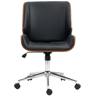 Vinsetto Bürostuhl Ergonomischer Drehstuhl mit Wippfunktion Schwarz Höhenverstellbar, Kunstleder, Gepolstert, Computerstuhl, Schreibtischstuhl Vinsetto Bürostuhl Ergonomischer Drehstuhl mit Wippfunktion Schwarz Höhenverstellbar, Kunstleder, Gepolstert, Computerstuhl, Schreibtischstuhl
