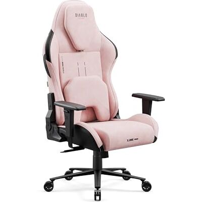 Diablo X.One Prime Gaming Stuhl Stoff mit Kopfstütze und Lendenkissen Gaming Chair mit kühlendem Sitz, Magnet-Kopfstütze, Lendenkissen, Metallbasis, Armlehnen und leisen 360-Rollen Diablo X.One Prime Gaming Stuhl Stoff mit Kopfstütze und Lendenkissen Gaming Chair mit kühlendem Sitz, Magnet-Kopfstütze, Lendenkissen, Metallbasis, Armlehnen und leisen 360-Rollen