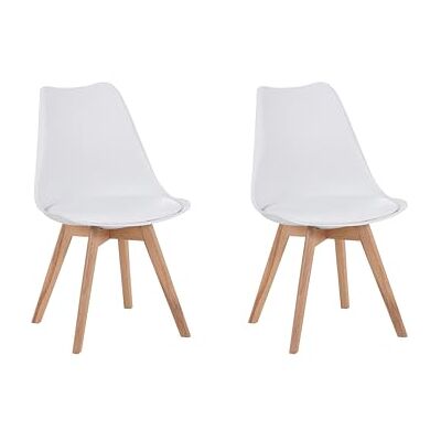 SAM 2er Set Esszimmerstuhl Lovelace, Weiß, Stuhlbeine Buche Sitzschale Kunststoff & Sitzpolster Kunstleder Massivholz 49 x 54 x 82 cm Schalenstuhl skandinavischer Stil SAM 2er Set Esszimmerstuhl Lovelace, Weiß, Stuhlbeine Buche Sitzschale Kunststoff & Sitzpolster Kunstleder Massivholz 49 x 54 x 82 cm Schalenstuhl skandinavischer Stil