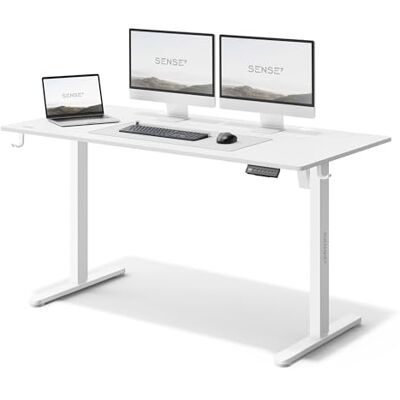 SENSE7 NOJO140 Weiß Höhenverstellbarer Schreibtisch - Schreibtisch SENSE7 NOJO140 Weiß Höhenverstellbarer Schreibtisch - Schreibtisch
