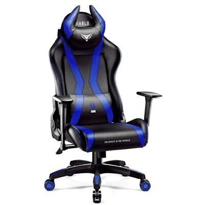 Diablo X-Horn 2.0 Gaming Stuhl ergonomisch 3D Armlehnen Kunstleder Normal L Gaming Chair, Bürostuhl mit Nackenkissen, Lendenkissen, Wippfunktion, ergonomischer Rückenlehne, Größe Normal L Diablo X-Horn 2.0 Gaming Stuhl ergonomisch 3D Armlehnen Kunstleder Normal L Gaming Chair, Bürostuhl mit Nackenkissen, Lendenkissen, Wippfunktion, ergonomischer Rückenlehne, Größe Normal L