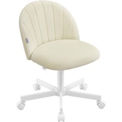 SONGMICS Homeoffice-Stuhl, Schminkstuhl aus Cord, Schreibtischstuhl, Schaumstoffpolsterung, höhenverstellbar, für Arbeitszimmer, Schlafzimmer, Ankleidezimmer, beige OBG027L101 SONGMICS Homeoffice-Stuhl, Schminkstuhl aus Cord, Schreibtischstuhl, Schaumstoffpolsterung, höhenverstellbar, für Arbeitszimmer, Schlafzimmer, Ankleidezimmer, beige OBG027L101