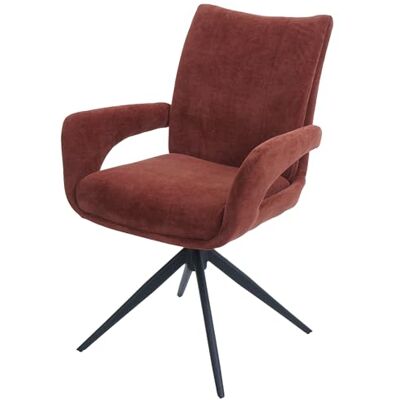 Mendler Esszimmerstuhl HWC-O78 Stoff/Textil rotbraun Küchenstuhl, Stuhl, drehbar Auto-Return, Chenille (310g/m²) Mendler Esszimmerstuhl HWC-O78 Stoff/Textil rotbraun Küchenstuhl, Stuhl, drehbar Auto-Return, Chenille (310g/m²)