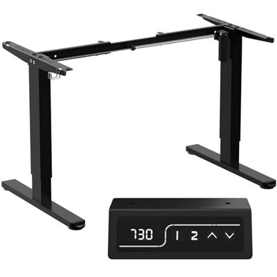 JUMMICO Höhenverstellbarer Schreibtisch Gestell, Stabiler Tischgestell, Elektrisch Höhenverstellbare Tischbeine, Steh-Sitz Bürotisch, Stehpult, Standing Desk mit 2 Memory-Funktion Schwarz JUMMICO Höhenverstellbarer Schreibtisch Gestell, Stabiler Tischgestell, Elektrisch Höhenverstellbare Tischbeine, Steh-Sitz Bürotisch, Stehpult, Standing Desk mit 2 Memory-Funktion Schwarz