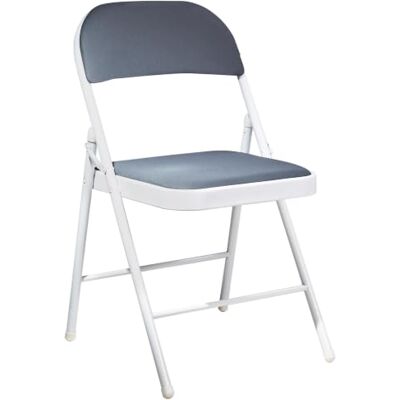 Beliani Konferenzstuhl klappbar 4er Set mit Lehne Mesh Dunkles Grau/Weiß modern Sparks Beliani Konferenzstuhl klappbar 4er Set mit Lehne Mesh Dunkles Grau/Weiß modern Sparks