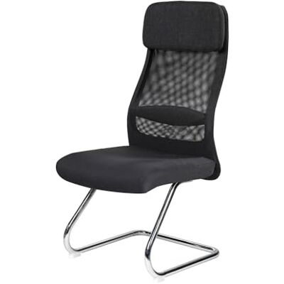 Dmora Bürostuhl Perth, Bürostühle für Wartezimmer, Ergonomischer Wartezimmerstuhl, cm 58x47h105, Schwarz Dmora Bürostuhl Perth, Bürostühle für Wartezimmer, Ergonomischer Wartezimmerstuhl, cm 58x47h105, Schwarz