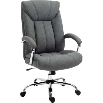 Vinsetto Bürostuhl mit Wippfunktion Kopfstütze Grau 65 x 78 x 110-118 cm Ergonomischer Stuhl, Gepolsterte Armlehne, Höhenverstellbarer Schreibtischstuhl, Drehstuhl mit Rückenlehne, Nylon Vinsetto Bürostuhl mit Wippfunktion Kopfstütze Grau 65 x 78 x 110-118 cm Ergonomischer Stuhl, Gepolsterte Armlehne, Höhenverstellbarer Schreibtischstuhl, Drehstuhl mit Rückenlehne, Nylon