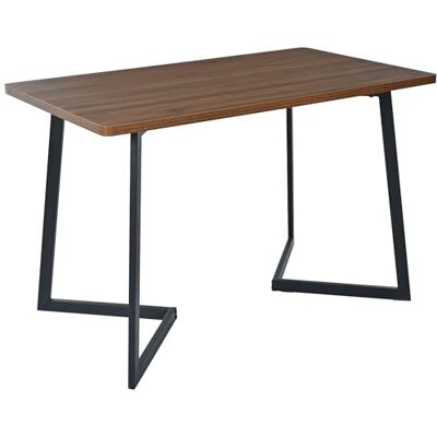 Merax Modern Esstisch Rechteckiger Tisch 117x68cm,Esstisch aus Moderner Marmor-Finish Küchentisch mit Metallbeinen für Esszimmer Wohnzimmer,Schwarz/Walnussfarbe Merax Modern Esstisch Rechteckiger Tisch 117x68cm,Esstisch aus Moderner Marmor-Finish Küchentisch mit Metallbeinen für Esszimmer Wohnzimmer,Schwarz/Walnussfarbe