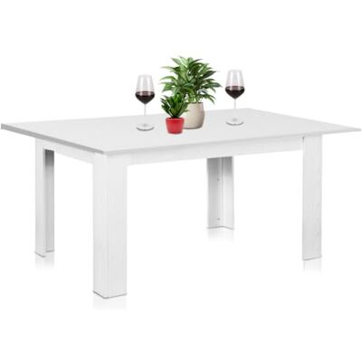 Shally Dogan Ausziehbarer Esstisch, Weiß, von 0 x 70 cm auf 50 x 70 cm, modernes Design, platzsparend, gut für Esszimmer, Wohnzimmer oder Küche, Möbelstück (Eichenweiß) Shally Dogan Ausziehbarer Esstisch, Weiß, von 0 x 70 cm auf 50 x 70 cm, modernes Design, platzsparend, gut für Esszimmer, Wohnzimmer oder Küche, Möbelstück (Eichenweiß)