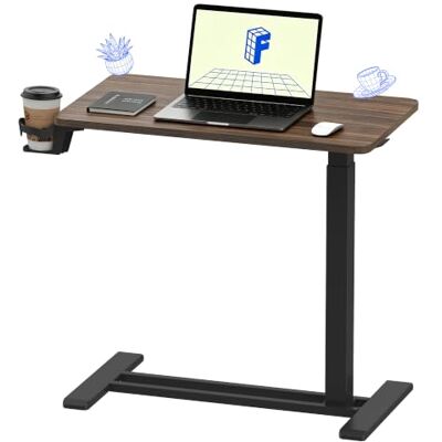 FlexiSpot Beistelltisch höhenverstellbar mit Rollen, stufenlose Gasfeder Computertisch/Nachttisch/Couchtisch/Betttisch mit Getränkehalter, C-Gestell passt unter Sofa und Bett, mobiler Tisch 70×40cm FlexiSpot Beistelltisch höhenverstellbar mit Rollen, stufenlose Gasfeder Computertisch/Nachttisch/Couchtisch/Betttisch mit Getränkehalter, C-Gestell passt unter Sofa und Bett, mobiler Tisch 70×40cm