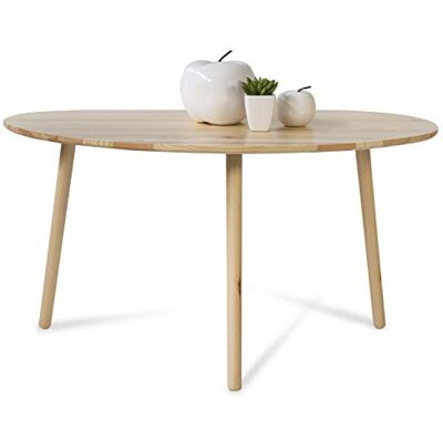 Homestyle4u 1881, Beistelltisch Natur, Couchtisch Holztisch Nierentisch, Tisch Holz Kiefer Homestyle4u 1881, Beistelltisch Natur, Couchtisch Holztisch Nierentisch, Tisch Holz Kiefer