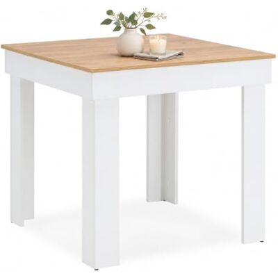 Homestyle4u Esstisch 80x80 cm Weiß Eiche Küchentisch Quadratisch Esstisch 80x80 cm in Weiß/Eiche mit quadratischer Tischplatte, pflegeleichter Oberfläche und Platz für 2 bis 4 Personen. Homestyle4u Esstisch 80x80 cm Weiß Eiche Küchentisch Quadratisch Esstisch 80x80 cm in Weiß/Eiche mit quadratischer Tischplatte, pflegeleichter Oberfläche und Platz für 2 bis 4 Personen.