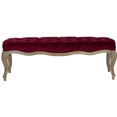Safavieh Upholstered Ottoman, in Merlot, 45 X 135 X 45 Safavieh Upholstered Ottoman, in Merlot, 45 X 135 X 45